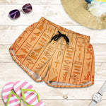 Egyptian Hieroglyphs Symbol Print Women's Shorts