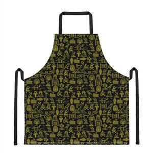 Egyptian Symbols Pattern Print Apron