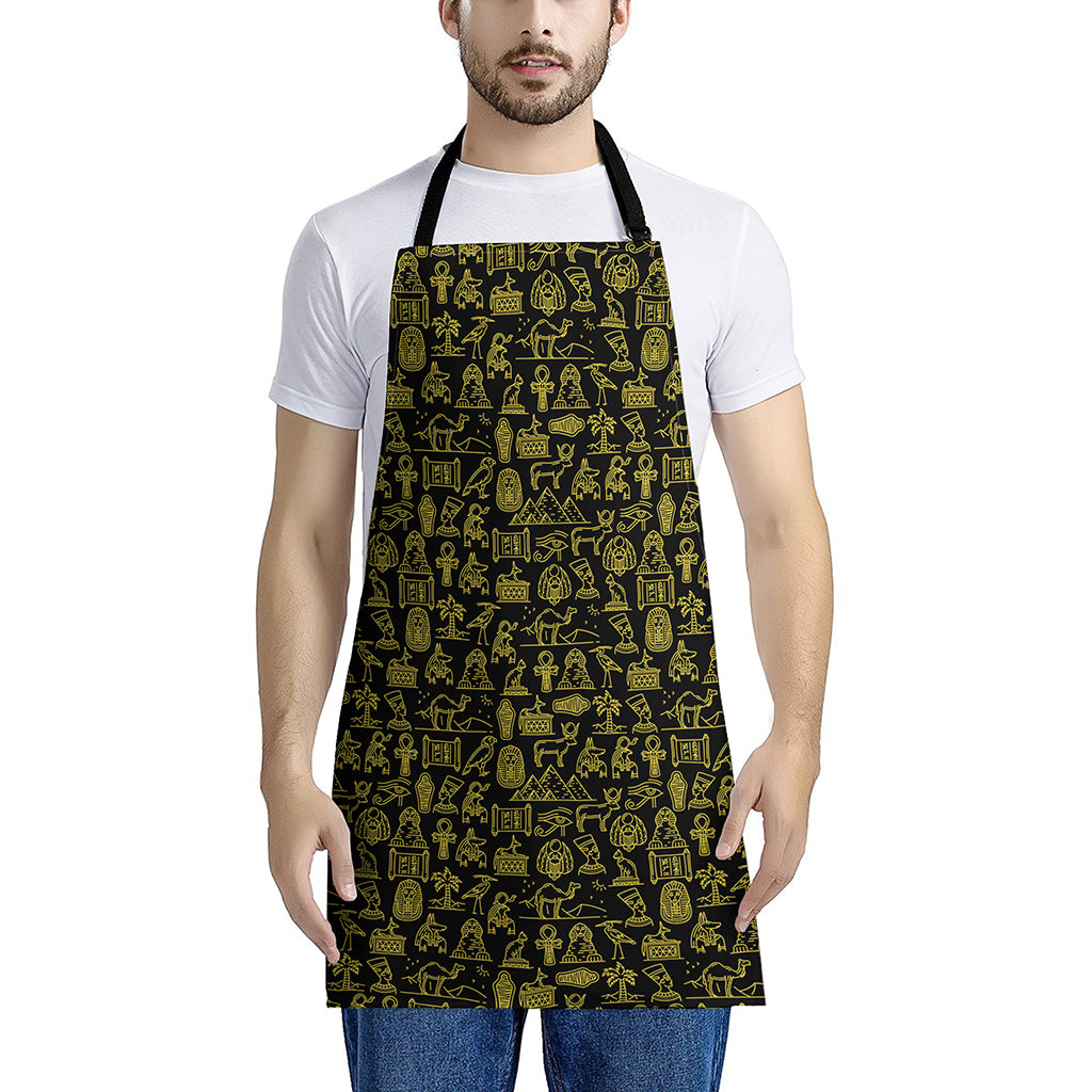 Egyptian Symbols Pattern Print Apron