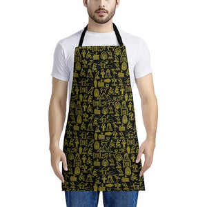 Egyptian Symbols Pattern Print Apron