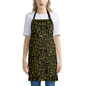 Egyptian Symbols Pattern Print Apron