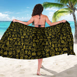 Egyptian Symbols Pattern Print Beach Sarong Wrap