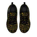 Egyptian Symbols Pattern Print Black Sneakers