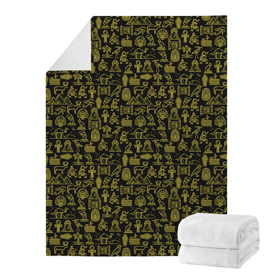 Egyptian Symbols Pattern Print Blanket