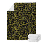Egyptian Symbols Pattern Print Blanket