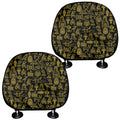 Egyptian Symbols Pattern Print Car Headrest Covers