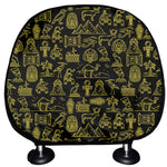 Egyptian Symbols Pattern Print Car Headrest Covers