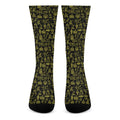 Egyptian Symbols Pattern Print Crew Socks