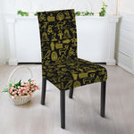 Egyptian Symbols Pattern Print Dining Chair Slipcover