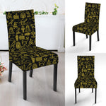 Egyptian Symbols Pattern Print Dining Chair Slipcover