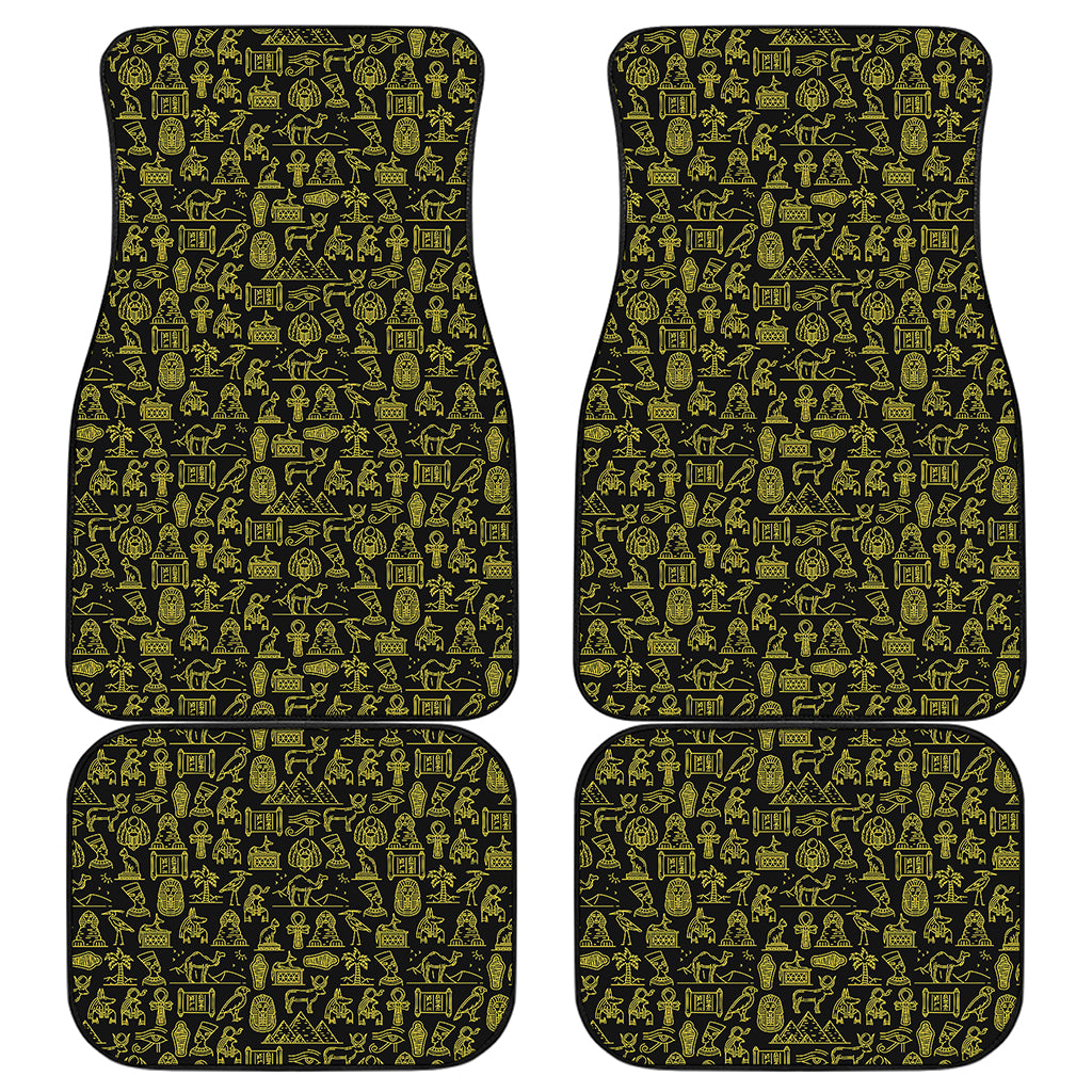 Egyptian Symbols Pattern Print Front and Back Car Floor Mats