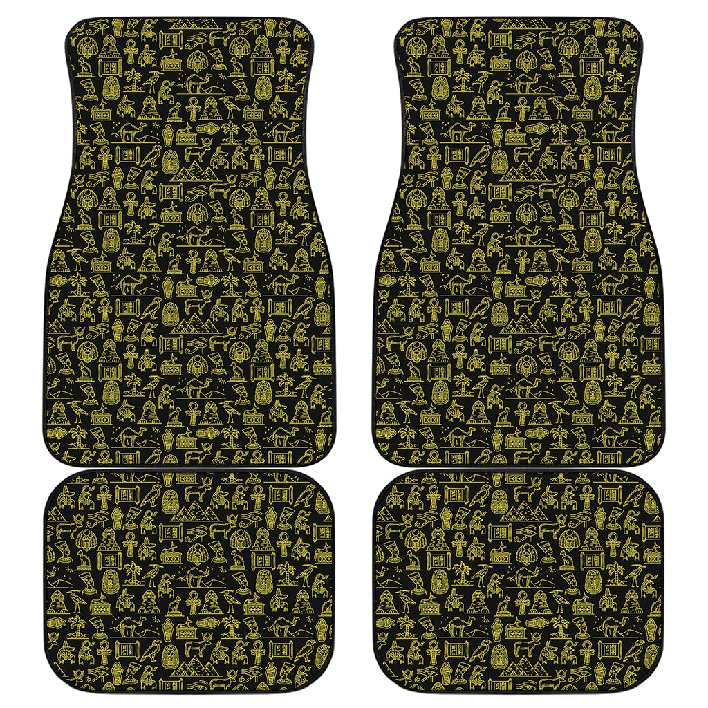 Egyptian Symbols Pattern Print Front and Back Car Floor Mats