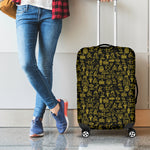 Egyptian Symbols Pattern Print Luggage Cover