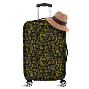 Egyptian Symbols Pattern Print Luggage Cover