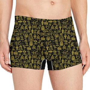 Egyptian Symbols Pattern Print Men's Boxer Briefs