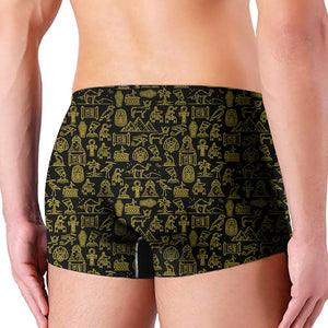 Egyptian Symbols Pattern Print Men's Boxer Briefs