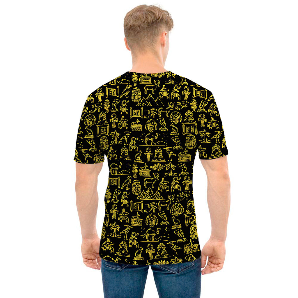 Egyptian Symbols Pattern Print Men's T-Shirt