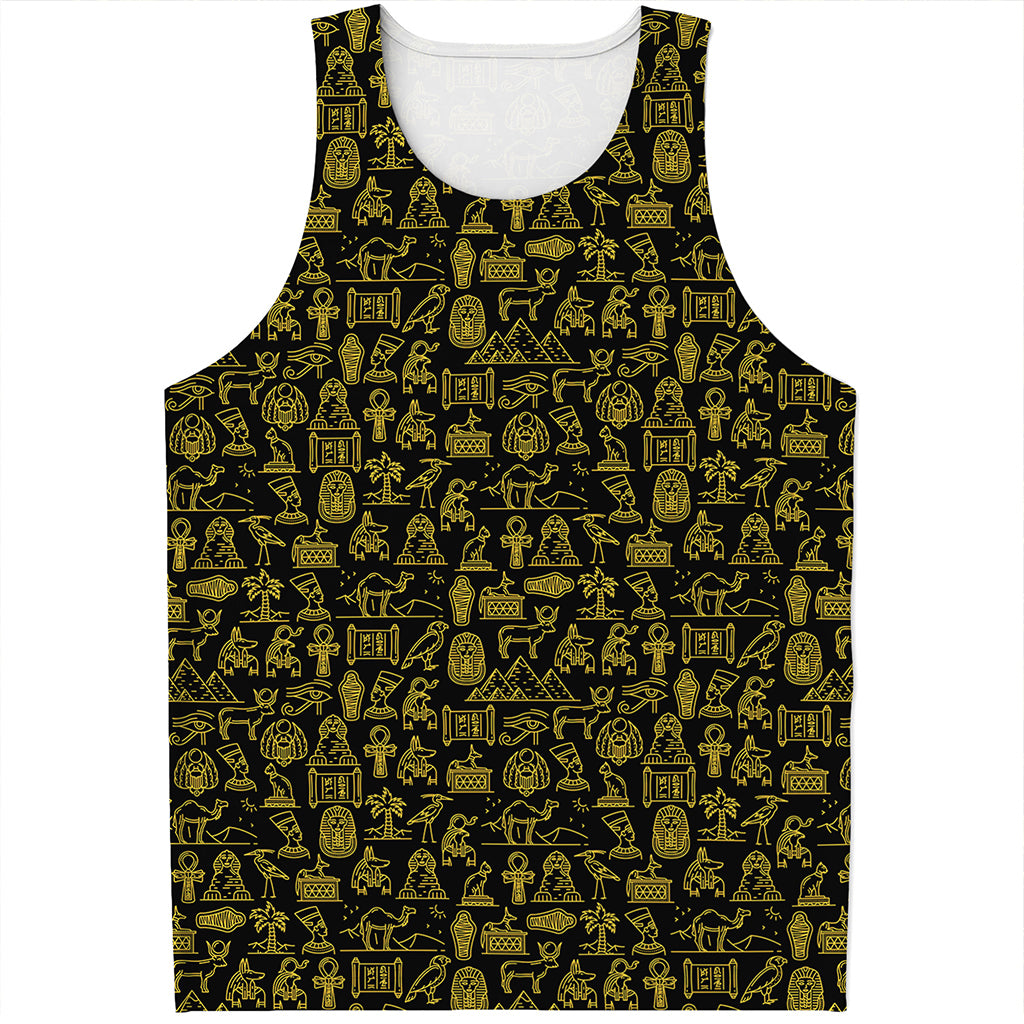 Egyptian Symbols Pattern Print Men's Tank Top