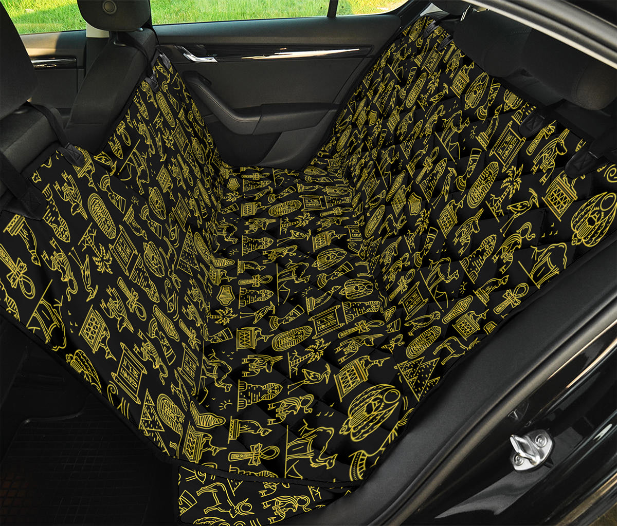 Egyptian Symbols Pattern Print Pet Car Back Seat Cover