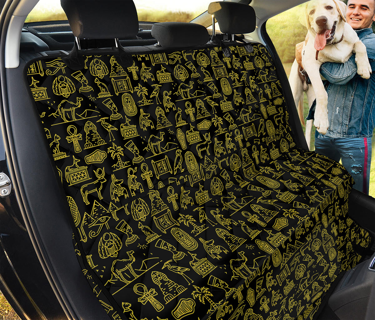 Egyptian Symbols Pattern Print Pet Car Back Seat Cover