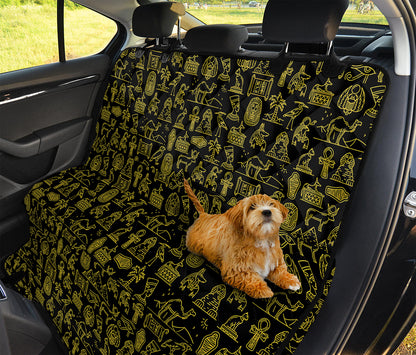 Egyptian Symbols Pattern Print Pet Car Back Seat Cover