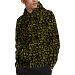 Egyptian Symbols Pattern Print Pullover Hoodie