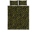 Egyptian Symbols Pattern Print Quilt Bed Set