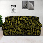 Egyptian Symbols Pattern Print Sofa Cover