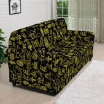 Egyptian Symbols Pattern Print Sofa Cover