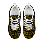 Egyptian Symbols Pattern Print White Sneakers