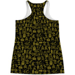 Egyptian Symbols Pattern Print Women's Racerback Tank Top