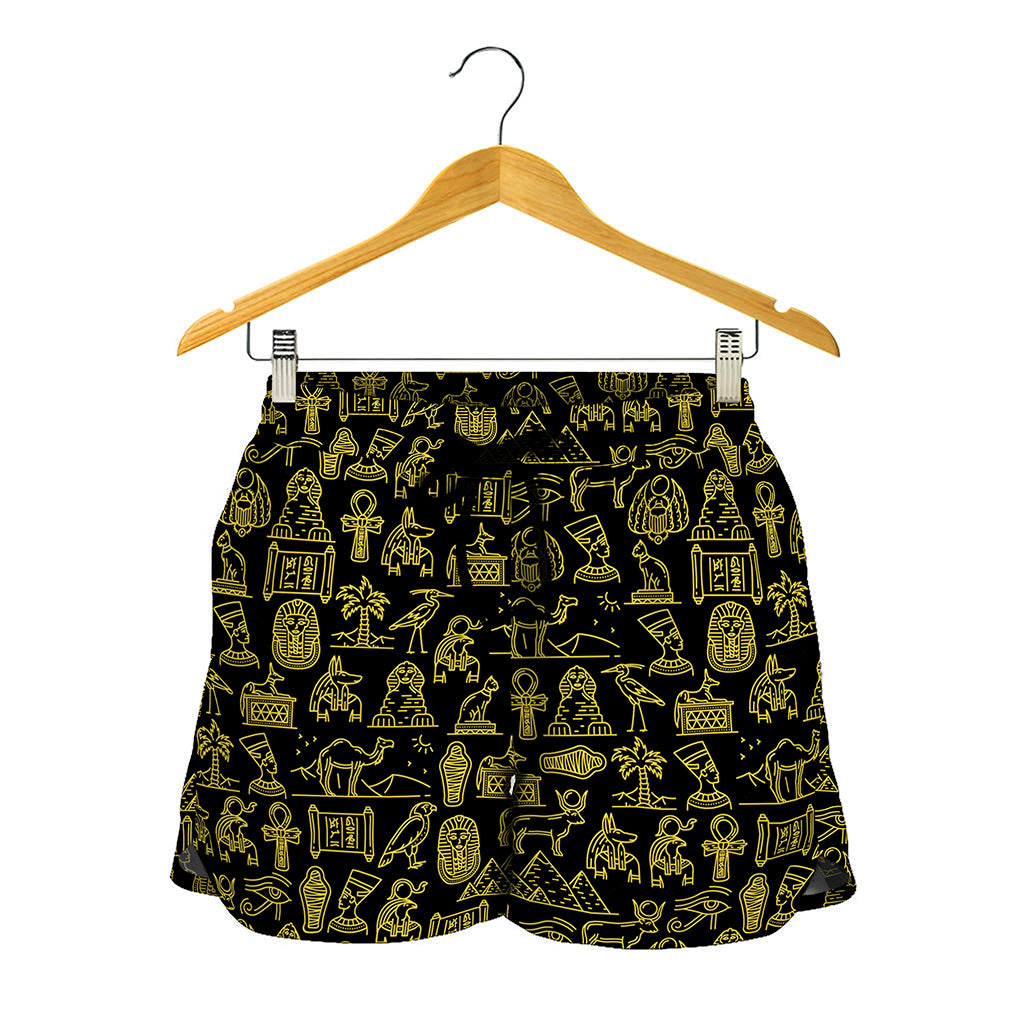 Egyptian Symbols Pattern Print Women's Shorts