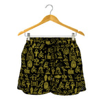 Egyptian Symbols Pattern Print Women's Shorts