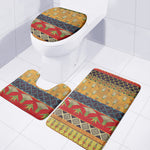 Egyptian Tribal Pattern Print 3 Piece Bath Mat Set