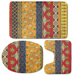 Egyptian Tribal Pattern Print 3 Piece Bath Mat Set