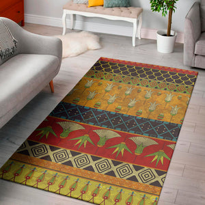 Egyptian Tribal Pattern Print Area Rug