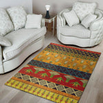 Egyptian Tribal Pattern Print Area Rug