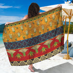Egyptian Tribal Pattern Print Beach Sarong Wrap