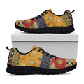 Egyptian Tribal Pattern Print Black Running Shoes