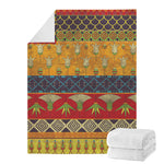 Egyptian Tribal Pattern Print Blanket