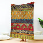 Egyptian Tribal Pattern Print Blanket