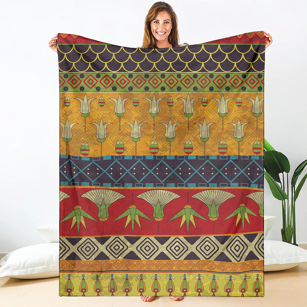 Egyptian Tribal Pattern Print Blanket