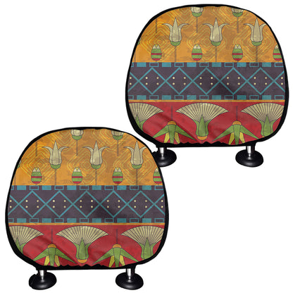 Egyptian Tribal Pattern Print Car Headrest Covers