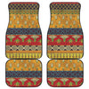 Egyptian Tribal Pattern Print Front and Back Car Floor Mats