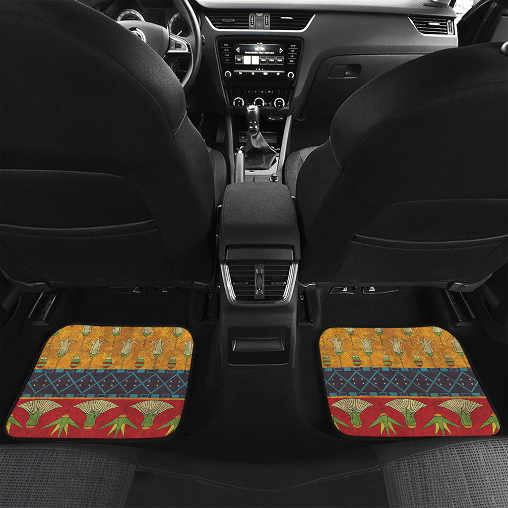 Egyptian Tribal Pattern Print Front and Back Car Floor Mats