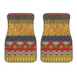 Egyptian Tribal Pattern Print Front Car Floor Mats