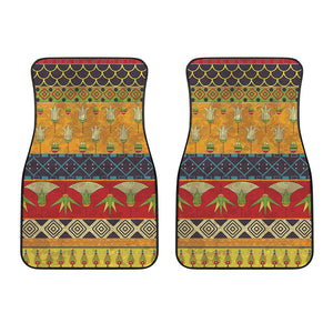 Egyptian Tribal Pattern Print Front Car Floor Mats