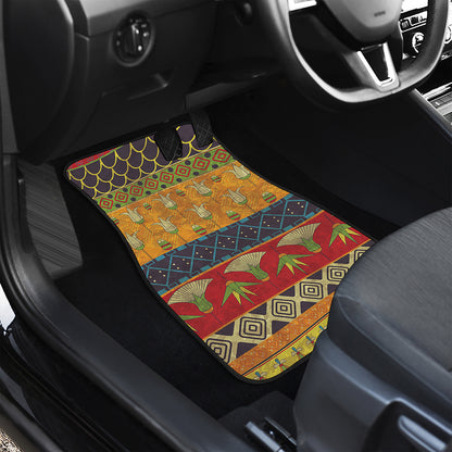Egyptian Tribal Pattern Print Front Car Floor Mats
