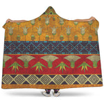 Egyptian Tribal Pattern Print Hooded Blanket