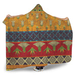 Egyptian Tribal Pattern Print Hooded Blanket